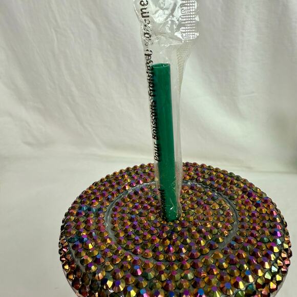 Starbucks Purple Copper Iridescent Rhinestone Studded Cold Reusable Cup & Straw - Picture 5 of 9